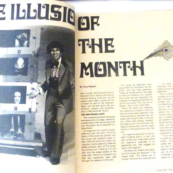 June 1977 Houdini's MAGIC MAGAZINE Magician Book Magic Tricks Magician Outfit - Picture 3 of 6